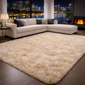 Tapete Felpudo Shaggy 2,00x2,40m Antiderrapante Lavável – Conforto e Elegância para Sala e Quarto Jurno Living