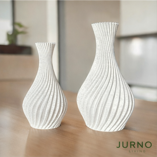 Kit 2 Vasos Decorativos Espiralados – Design Moderno para Sala e Escritório | Jurno Living