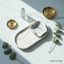 Kit Bandeja Oval + Mini Bandeja Nuvem | Cimento Marmorizado Artesanal | Jurno Living