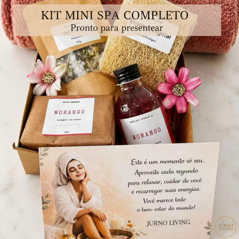 Kit Mini Spa Presente Feminino | Escalda-Pés + Gel de Banho + Sabonete Artesanal | Jurno Living