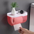 Suporte De Parede Banheiro/Caixa Organizadora Com Papel Higiênico/Sem Furar pronta entrega