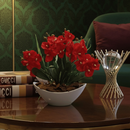 Arranjo de Orquídea Artificial Realista em Vaso com Casca Polida | Decoração Sofisticada Jurno Living