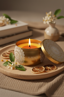 Vela Aromática Luxo 130g com Pavio de Madeira | 13 Fragrâncias | Jurno Living